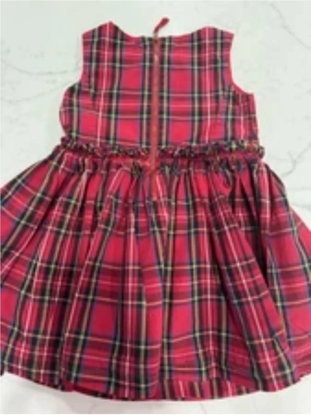 Crewcuts J.Crew Girls Size 3 Red Tartan Plaid Cotton Holiday Christmas Dress